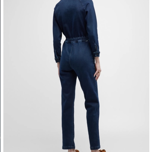 NWT $495 MOTHER The Racer Denim Jumpsuit in Catch Me If You Can - size XS! - Picture 6 of 9